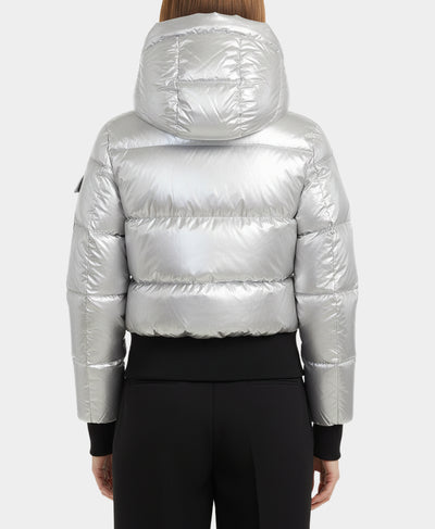 Shiny Puffer Down Jacket w/ Hood image 2