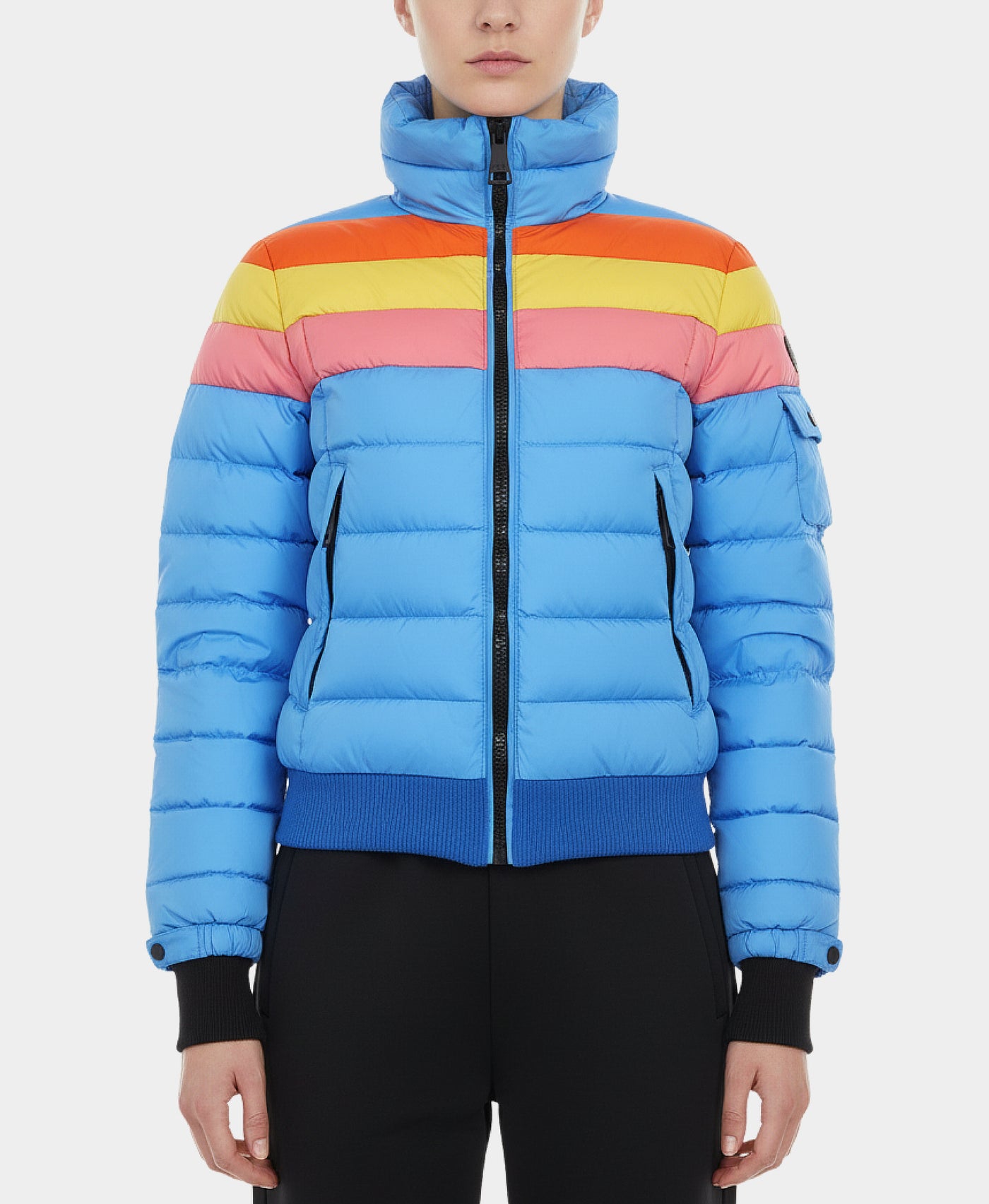 Multicolor Puffer Down Jacket view 1