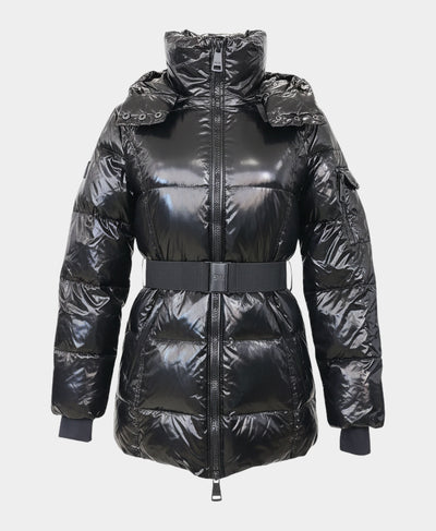 Shiny Puffer Down Jacket w/ Hood image 2