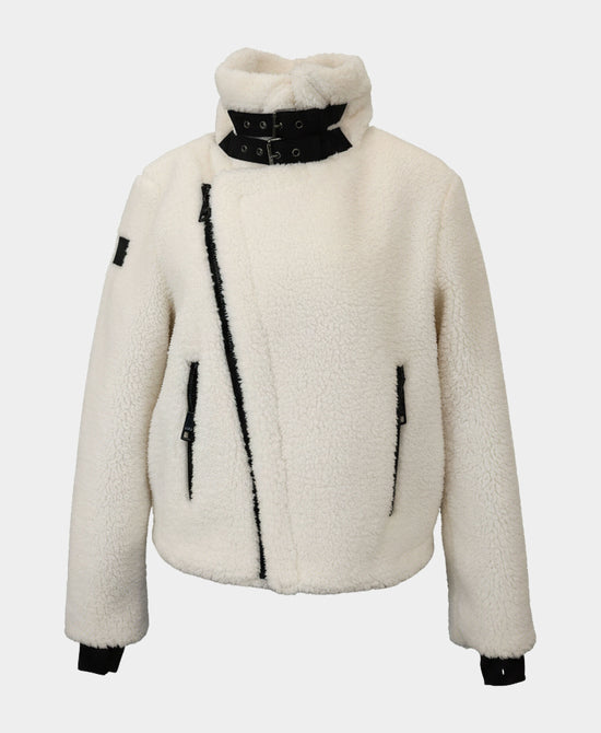 Sherpa Biker Jacket w/ Buckles view 