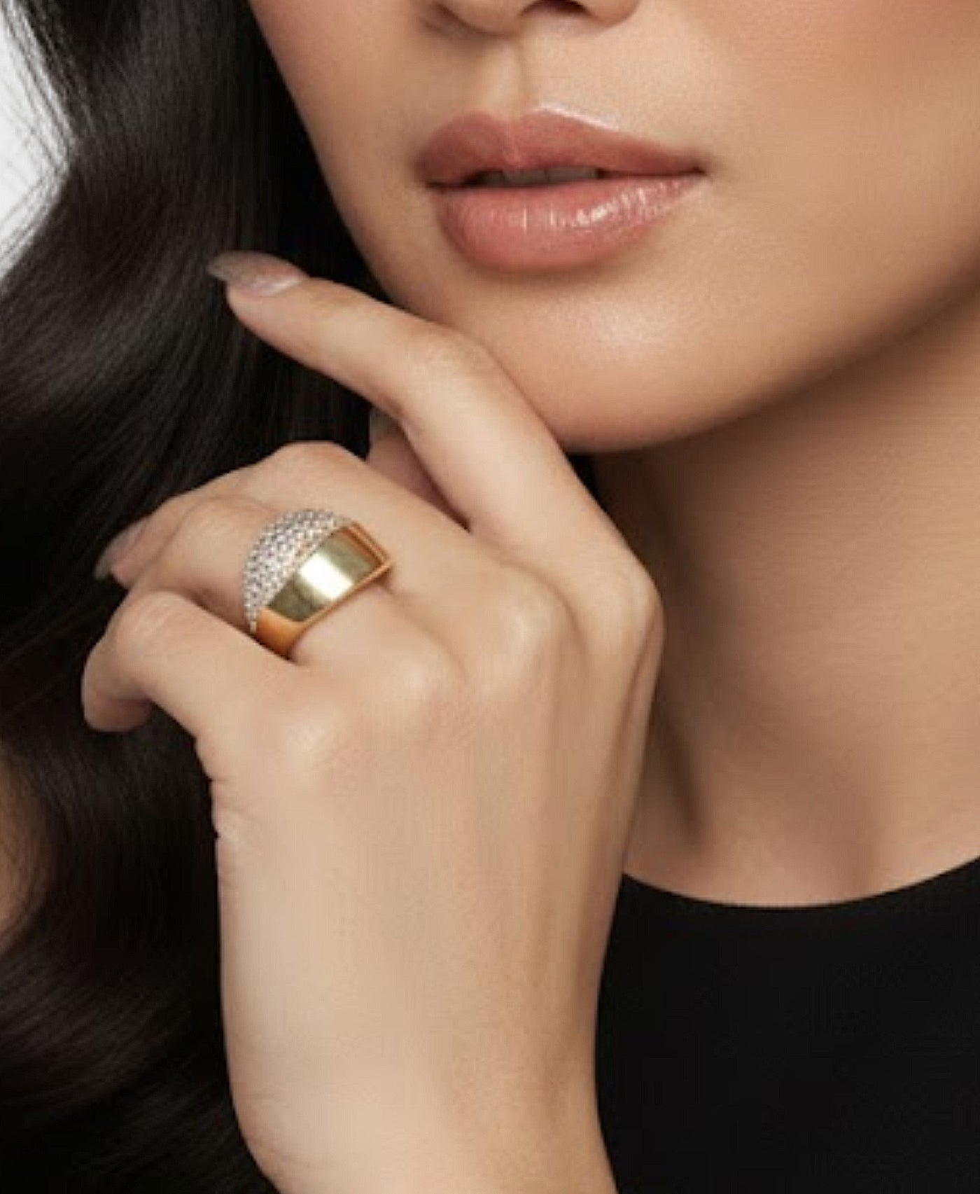 Chunky Cubic Zirconia Ring view 1