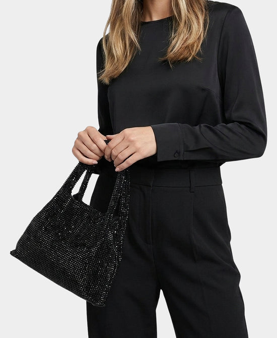 
Mini Crystal Evening Bag in BLACK view 2