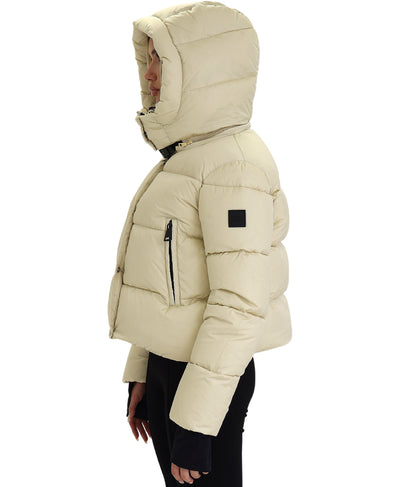 Puffer Down Crop Jacket w/ Hood image 2