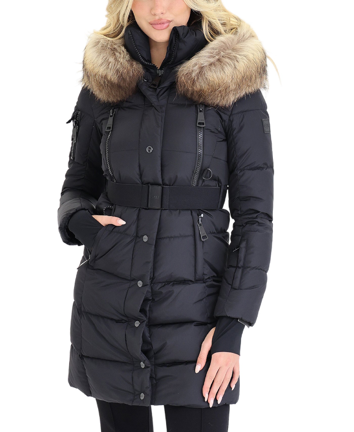 Puffer Down Jacket w/ Fur Hood view 1