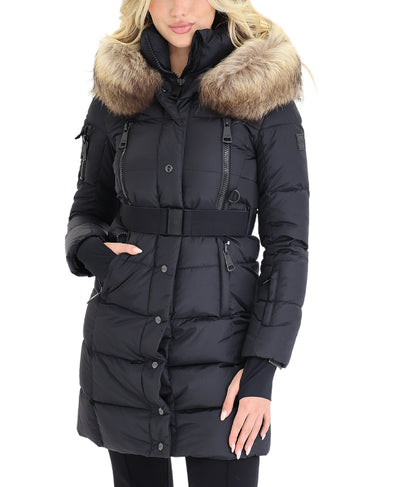 Puffer Down Jacket w/ Fur Hood image 1