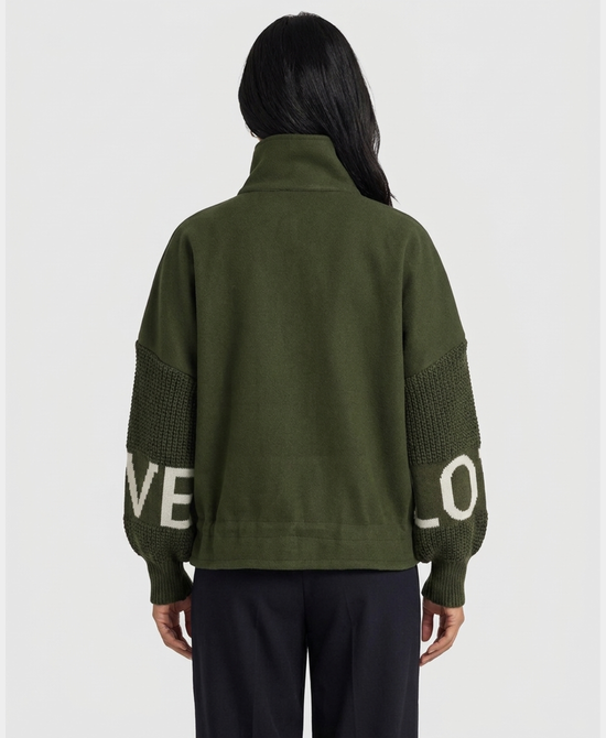 
"LOVE" Jacket in OLIVE view 2