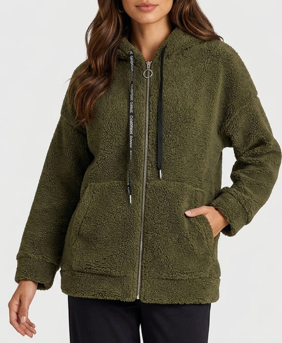 
Teddy Jacket w/ Hood in OLIVE view 1