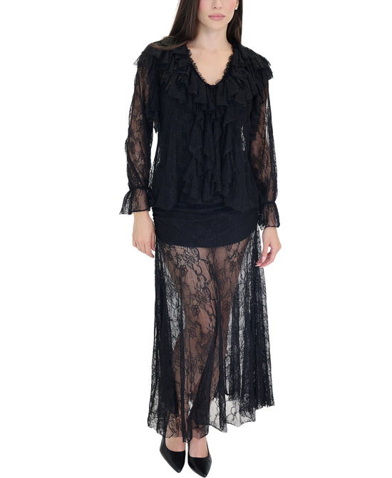 Lace Blouse w/ Ruffles view 