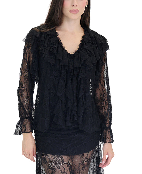 Lace Blouse w/ Ruffles view 