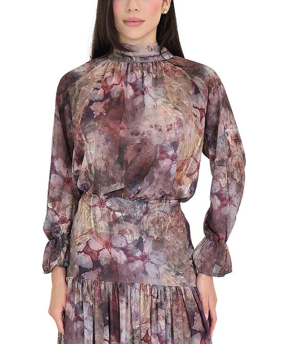 Mesh Printed Blouse view 