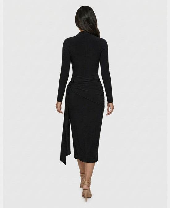 
Maxi Dress w/ Gold Hardware in BLACK view 2