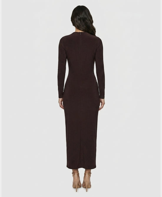 
Maxi Dress w/ Gold Hardware in BROWN view 2