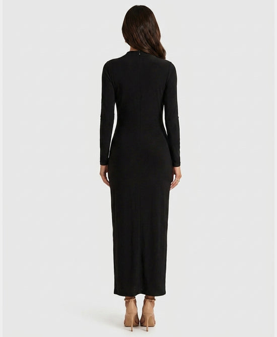 
Maxi Dress w/ Gold Hardware in BLACK view 2