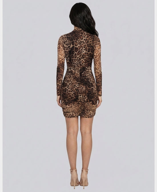 
Leopard Mesh Dress in LEOPARD view 2
