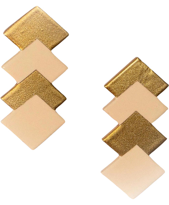 Metallic Geometric Earrings view 1
