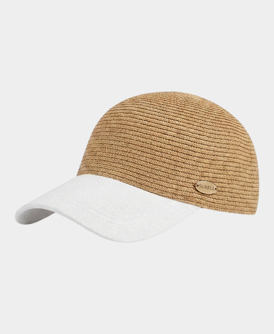
Straw Baseball Cap in NATURAL/WHITE view 2