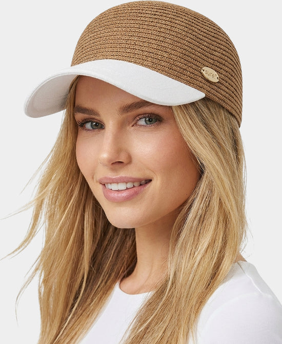 
Straw Baseball Cap in NATURAL/WHITE view 1