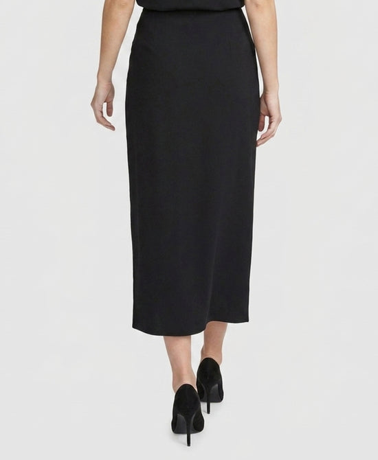 
Draped Midi Skirt in BLACK view 2