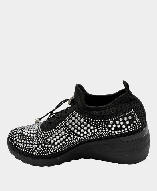 Crystal Wedge Lace Sneaker view 