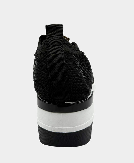 Crystal Wedge Lace Sneaker view 