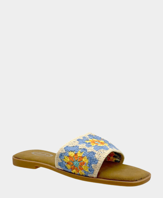 
Crochet Sandal in BEIGE MULTI view 1