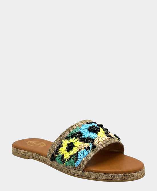 
Straw Beaded Sandal in MULTI view 1