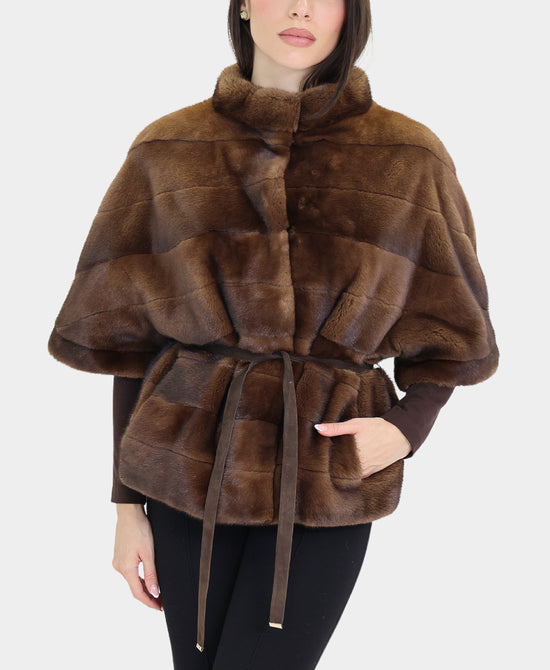 Mink Capelet view 