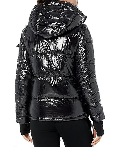 Shiny Puffer Jacket w/ Hood image 2