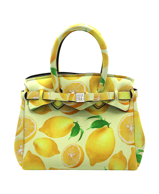Neoprene Lemon Printed Handbag view 1