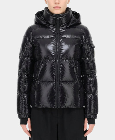 Shiny Puffer Jacket w/ Hood image 1