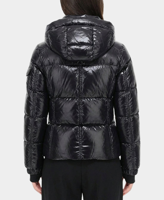 Shiny Puffer Jacket w/ Hood view 