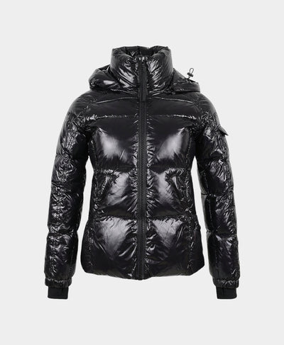 Shiny Puffer Jacket w/ Hood image 3