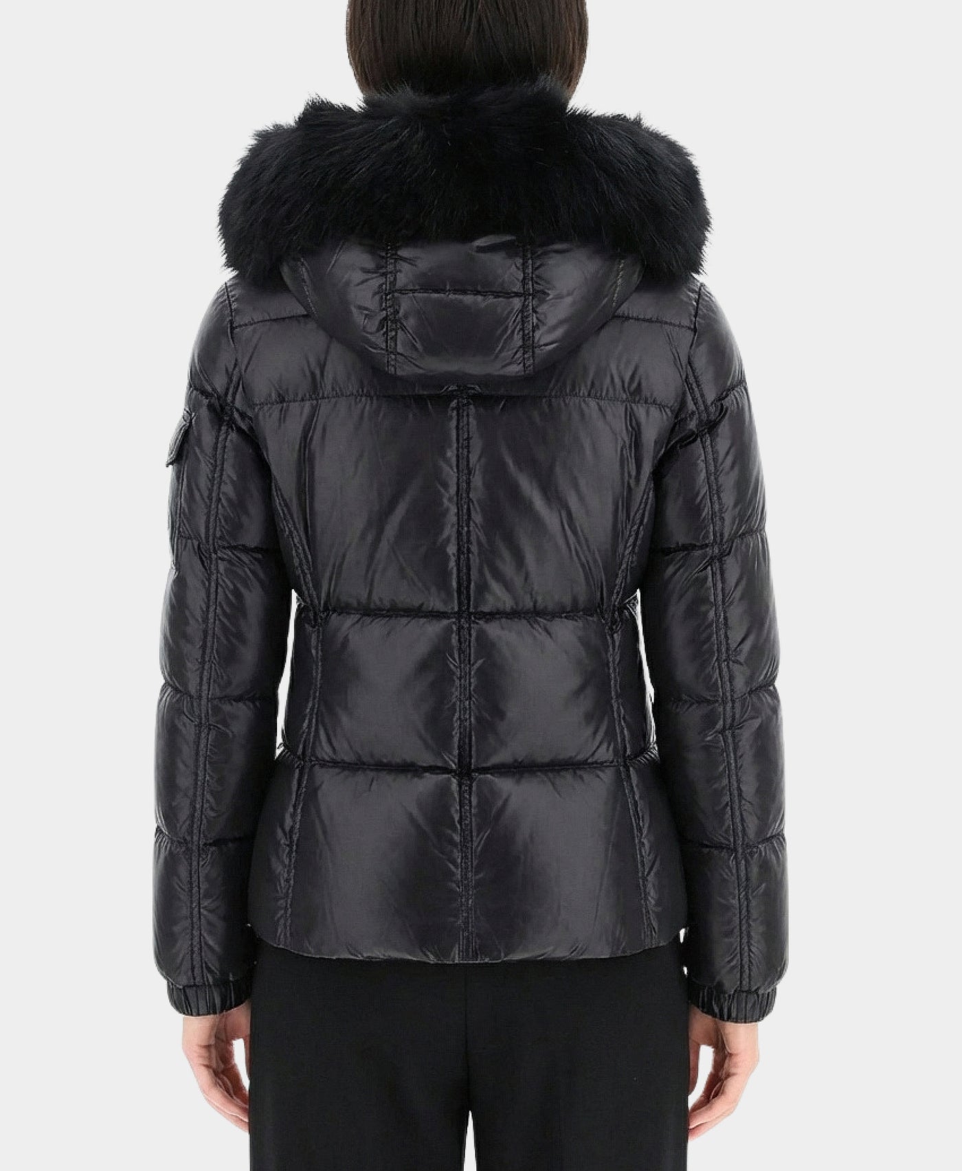 Puffer Jacket w/ Faux Fur Trim Hood view 2