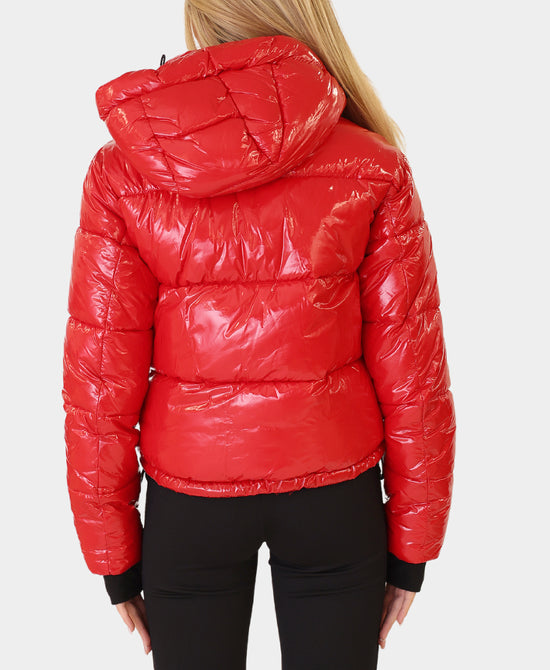 Shiny Puffer Jacket w/ Hood view 