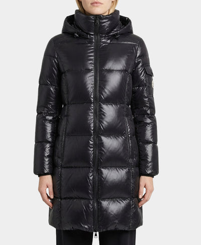 Long Puffer Jacket w/ Hood image 1