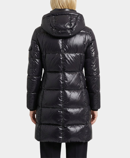Long Puffer Jacket w/ Hood view 