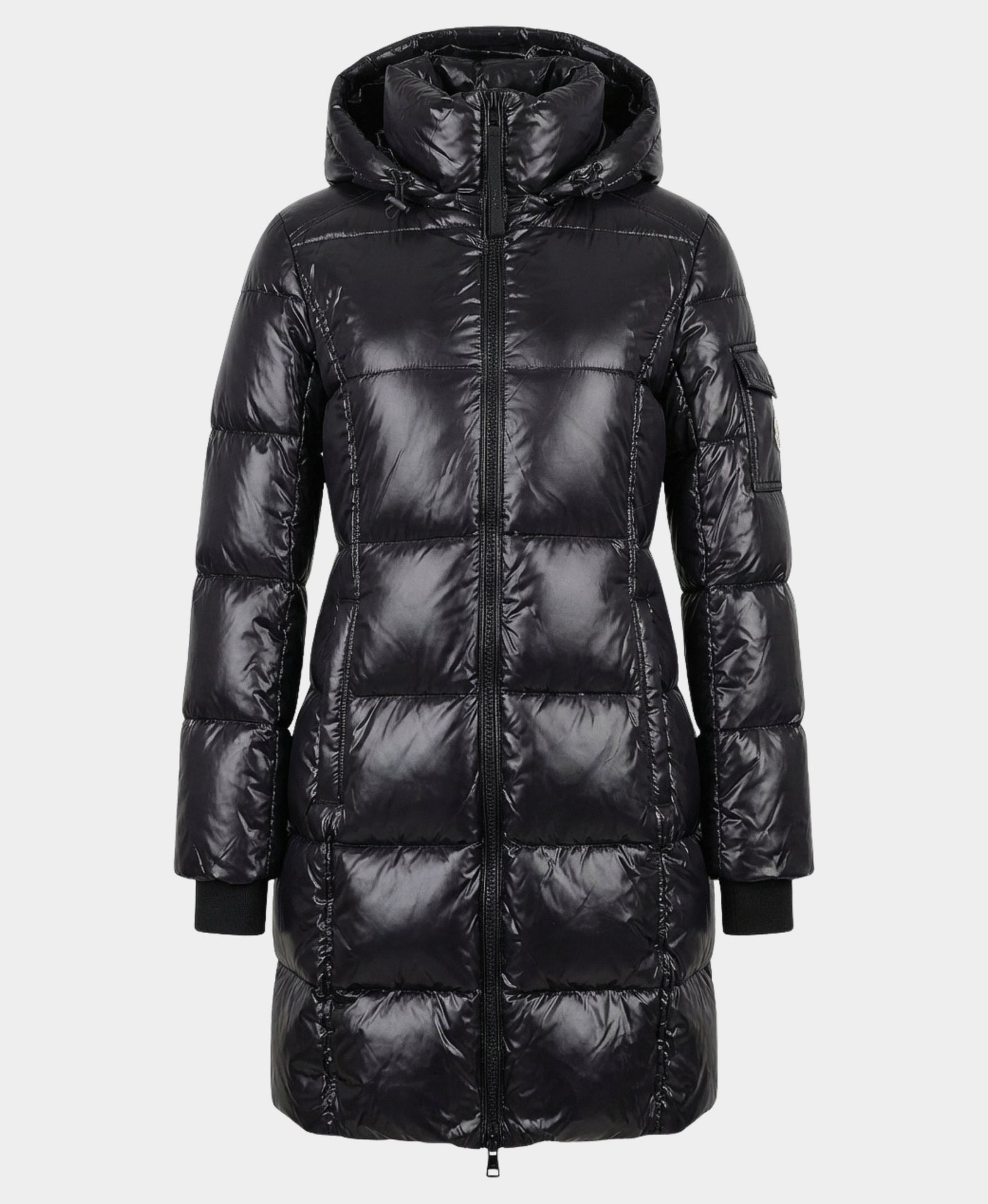 Long Puffer Jacket w/ Hood view 3