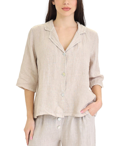 Linen Button Front Shirt image 1