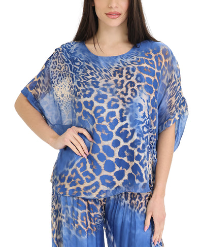 Silk Leopard Print Top image 1