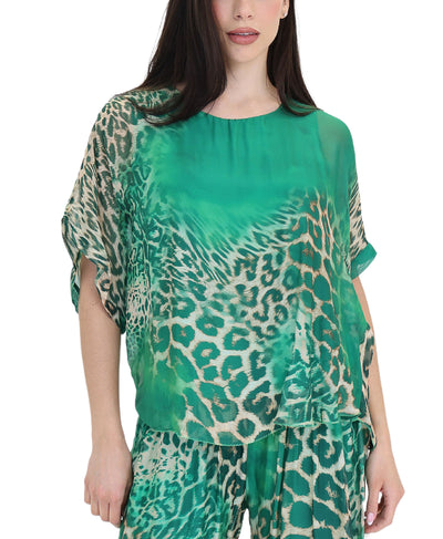 Silk Leopard Print Top image 1