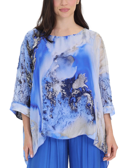 Silk Marble Print Top view 