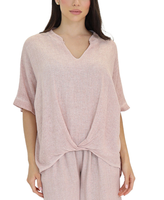 Linen & Cotton Twist Front Top view 