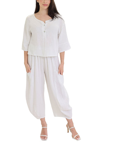 Linen & Cotton Blend Pants image 2