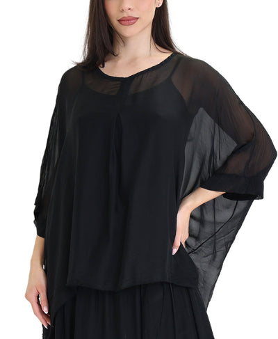 Asymmetrical Silk Top image 1