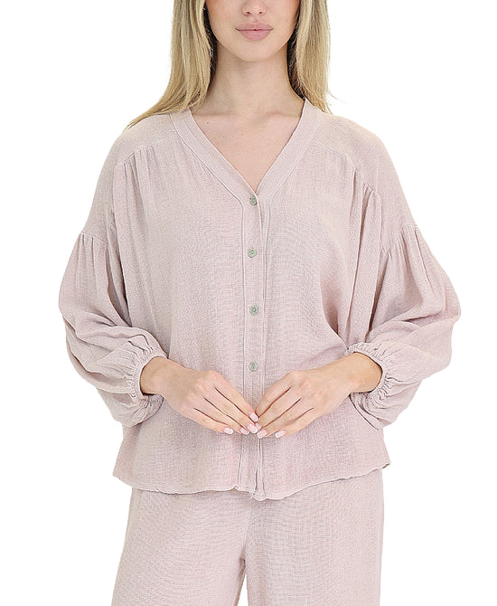 Linen &amp; Cotton Combo Shirt view 