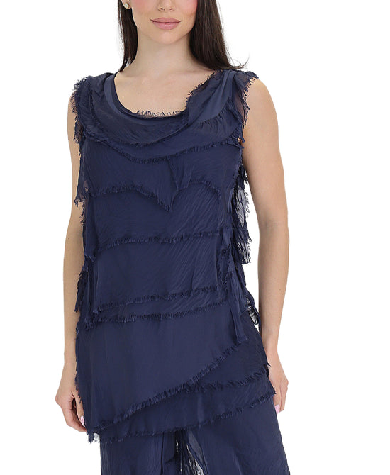 Silk Tiered Top view 
