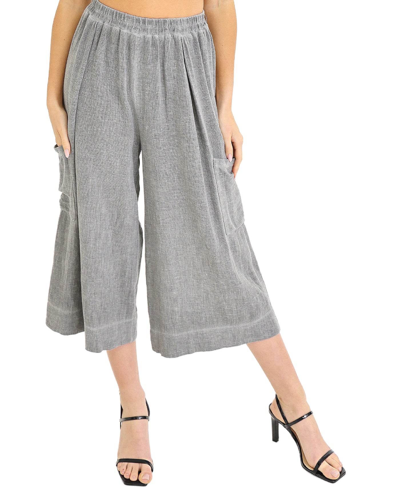 Linen & Cotton Crop Pants