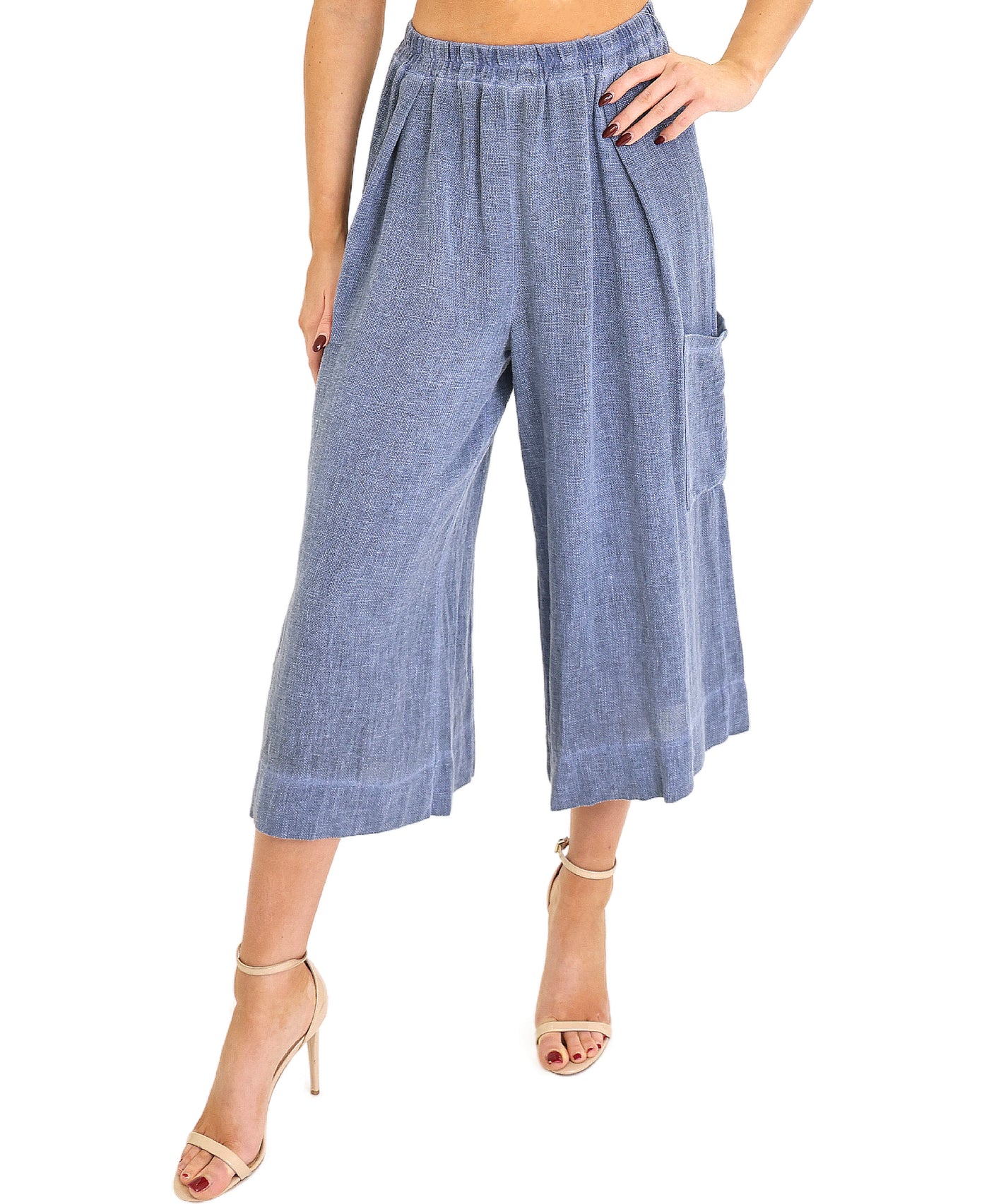 Linen & Cotton Crop Pants