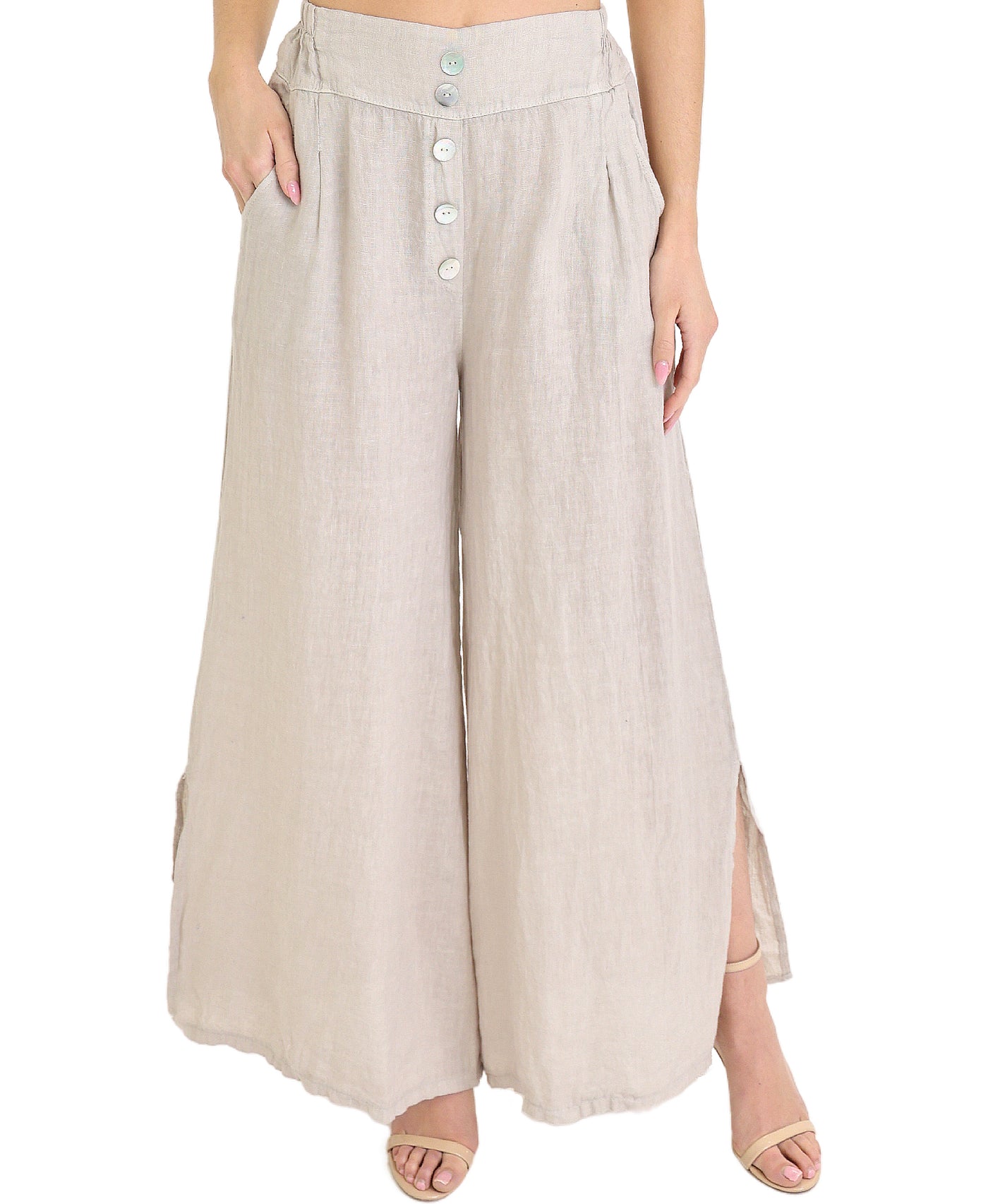 Linen Wide Leg Pants view 1