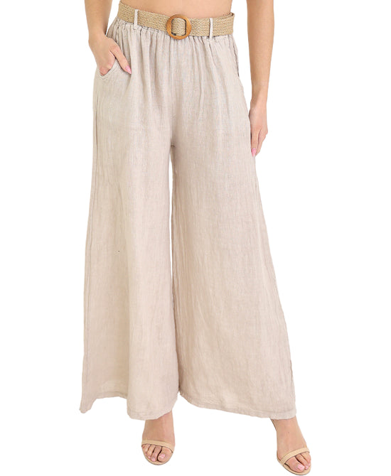 Linen Wide Leg Pants view 